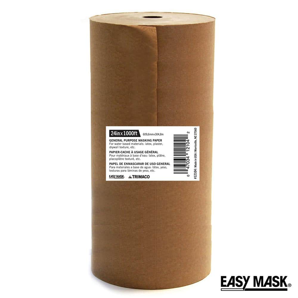 TRIMACO Easy Mask 24 IN. X 1000 FT. Brown General Purpose Masking Paper ...