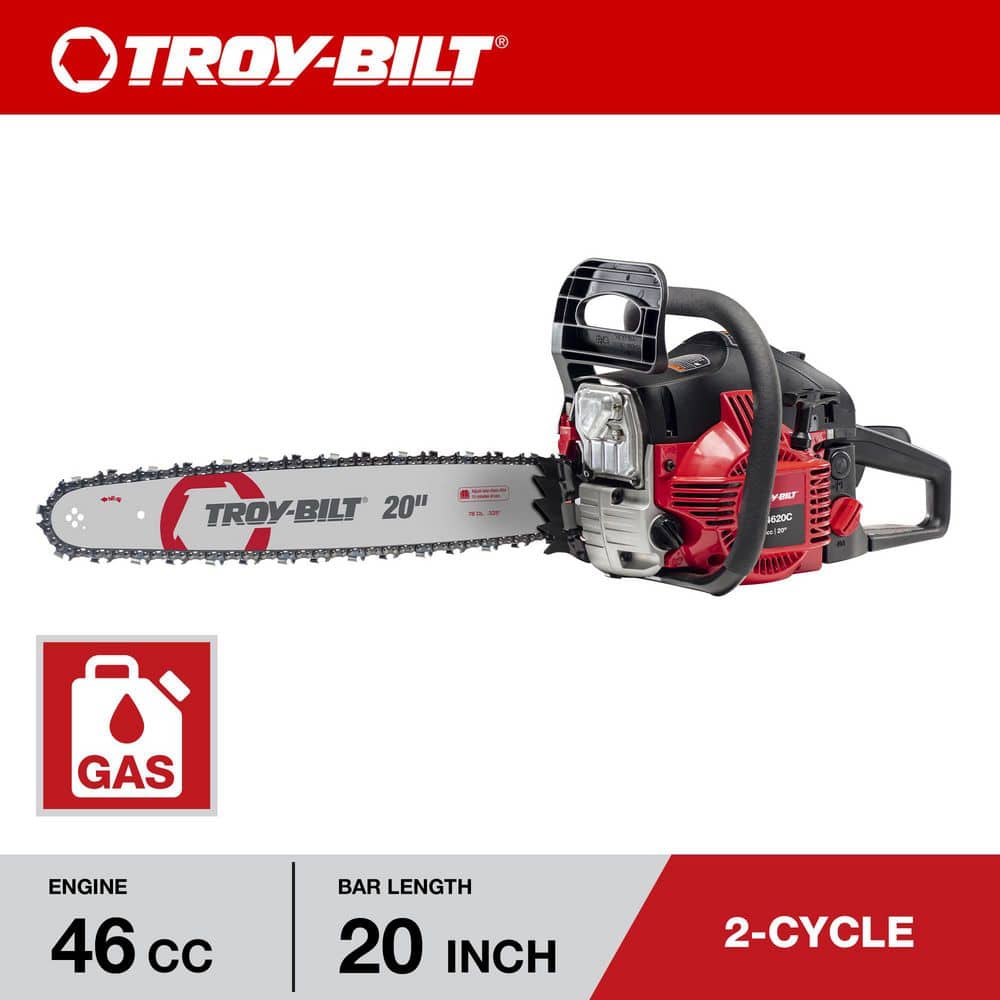 Troy-Bilt 20 in. 46 cc Gas 2-Cycle Chainsaw with Automatic Chain