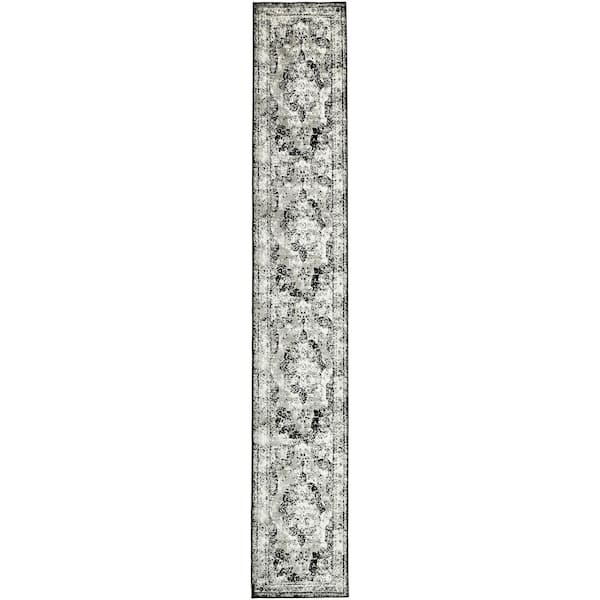 Unique Loom Sofia Salle Garnier Black 2' 0 x 13' 0 Runner Rug