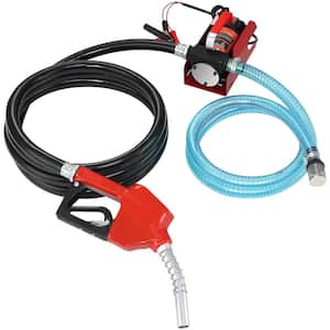Diesel Fuel Transfer Pump Kit 10 GPM PET Self-Priming Electric Oil Extractor Pump with Automatic Shut-off Nozzle Hose