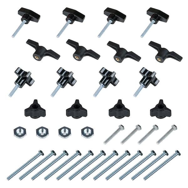 ‎POWERTEC T-Track Knob Kit with 1/4-20 by 1-1/2 in. Hex Bolts and Washers (36-Pack)