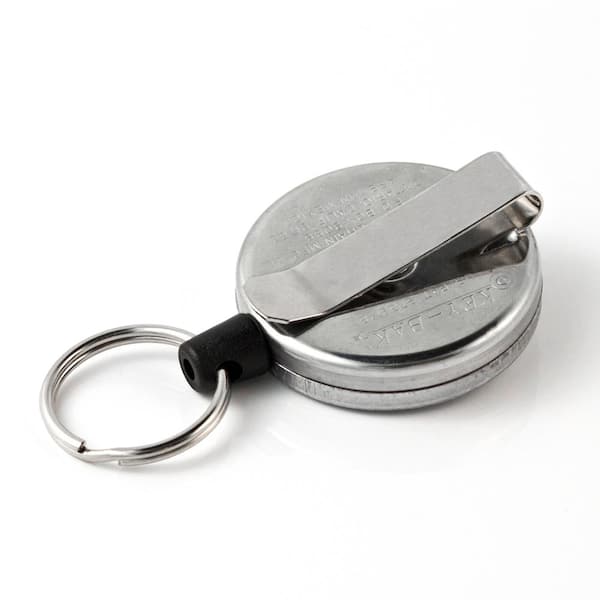 Retractable Key Chain Retractable Key Stainless Steel EDC Oval Shape Keychain  Clip Ring Mini Outdoor Tool 