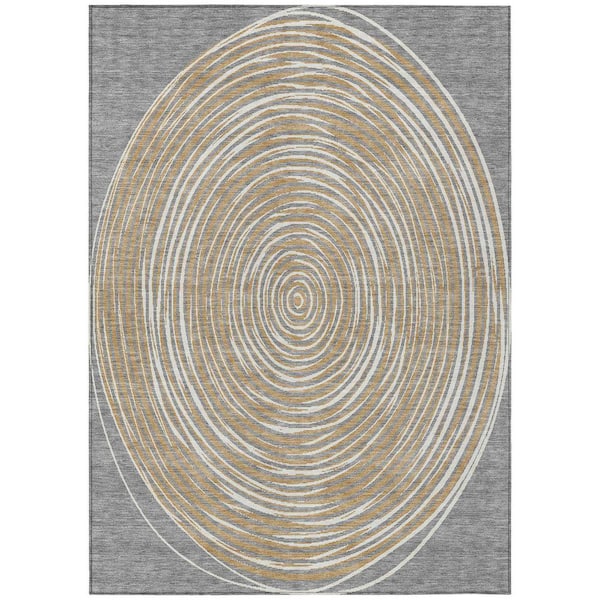 Chantille Machine Washable Indoor/Outdoor Abstract ACN2647 Gray 10 ft. x 14 ft. Area Rug