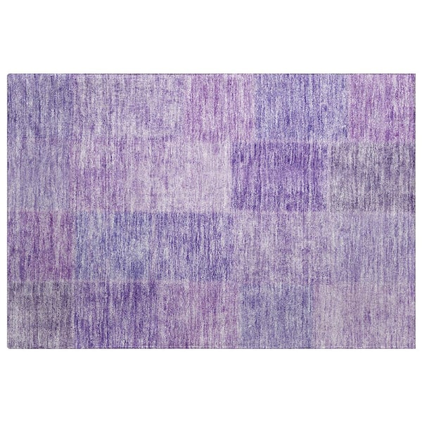 Dream Shag Premium Machine Washable Abstract ADS664 Lavender 2 ft. x 3 ft. Accent Rug