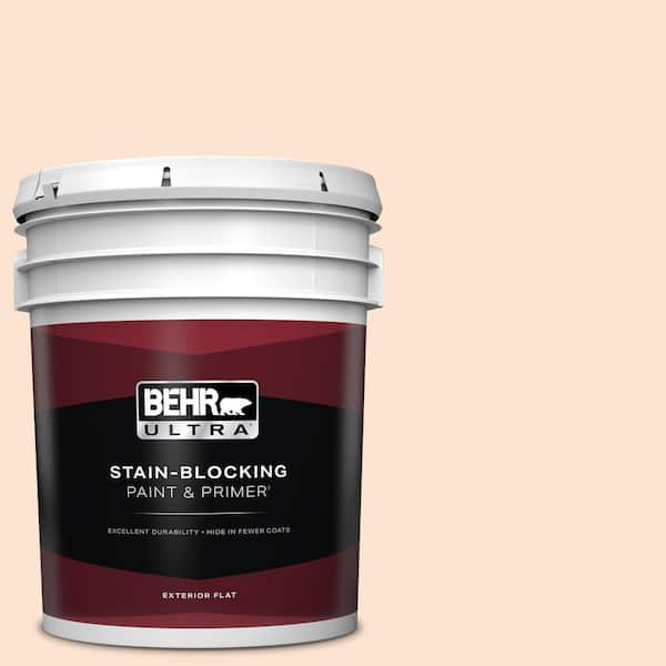 BEHR ULTRA 5 gal. #280C-1 Champagne Ice Flat Exterior Paint & Primer