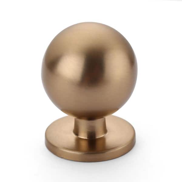 10 Pack 1 in. Champagne Bronze Cabinet Knobs Round Drawer Pulls Modern Style Hardware Finish Family Knob Type