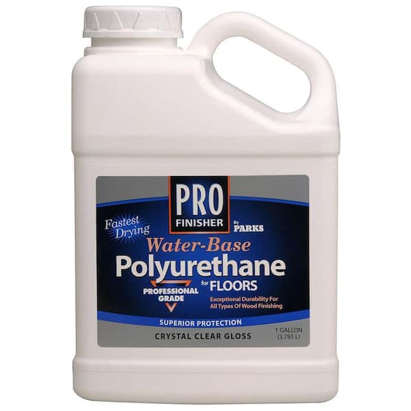 Rust-Oleum Parks Pro Finisher 1 gal. Clear Gloss Water-Based Polyurethane for Floors (4-Pack)