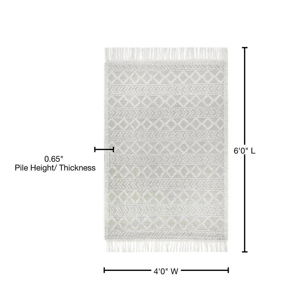 Reversible Tabatha Cream Wool Blend 4' x 6' Area Rug