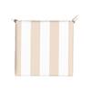 Island Retreat Nu6932 All-Weather Outdoor Striped Seat Cushion - Champagne and White - Set of 2