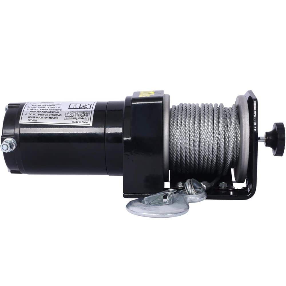 2000 lb. 12-Volt ATV/UTV Electric Winch, Off-Road Waterproof Steel Cable Winch for ATV UTV Towing Trailer Winch price history on PriceWatchPro