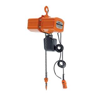 1000 lbs. Capacity 1-Phase Economy Chain Hoist with Container