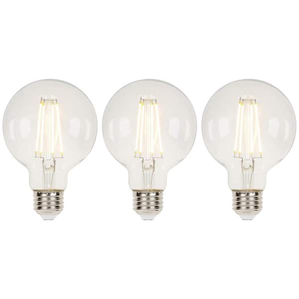 Westinghouse 40-Watt Equivalent G25 Dimmable Clear Edison Filament LED Light Bulb 2700K (3-Pack)