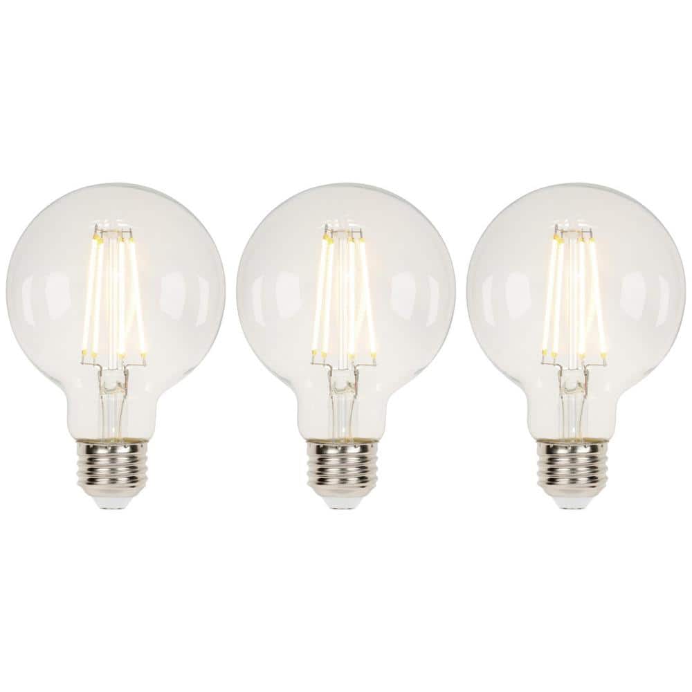 Westinghouse 40-Watt Equivalent G25 Dimmable Clear Edison Filament LED Light Bulb 2700K (3-Pack)