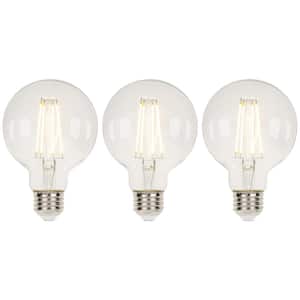 40-Watt Equivalent G25 Dimmable Clear Edison Filament LED Light Bulb 2700K (3-Pack)