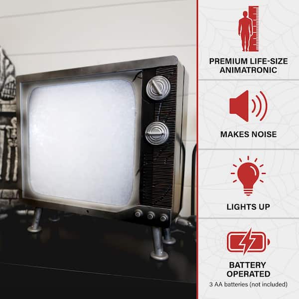 12 in. Haunted TV by Tekky, Premium Halloween Animatronic