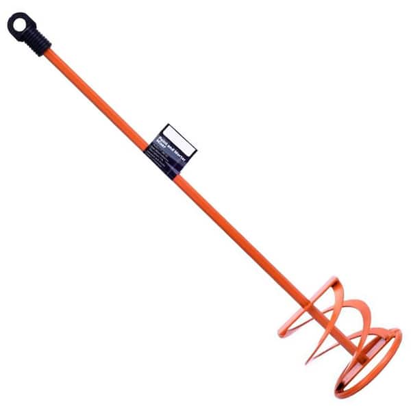 KIWDZFU 16 Inch Zinc Plated Steel Paint Mortar Mixer Stirring Paddle for Compound Sealer Grout Thinset Plaster Mud Cement