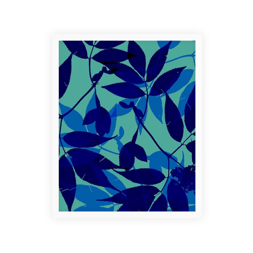 Modern Leaves Framed Nature Art Print 42 in. x 34 in.