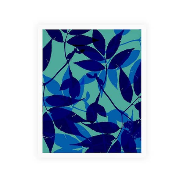 Unbranded Modern Leaves Framed Nature Art Print 42 in. x 34 in.