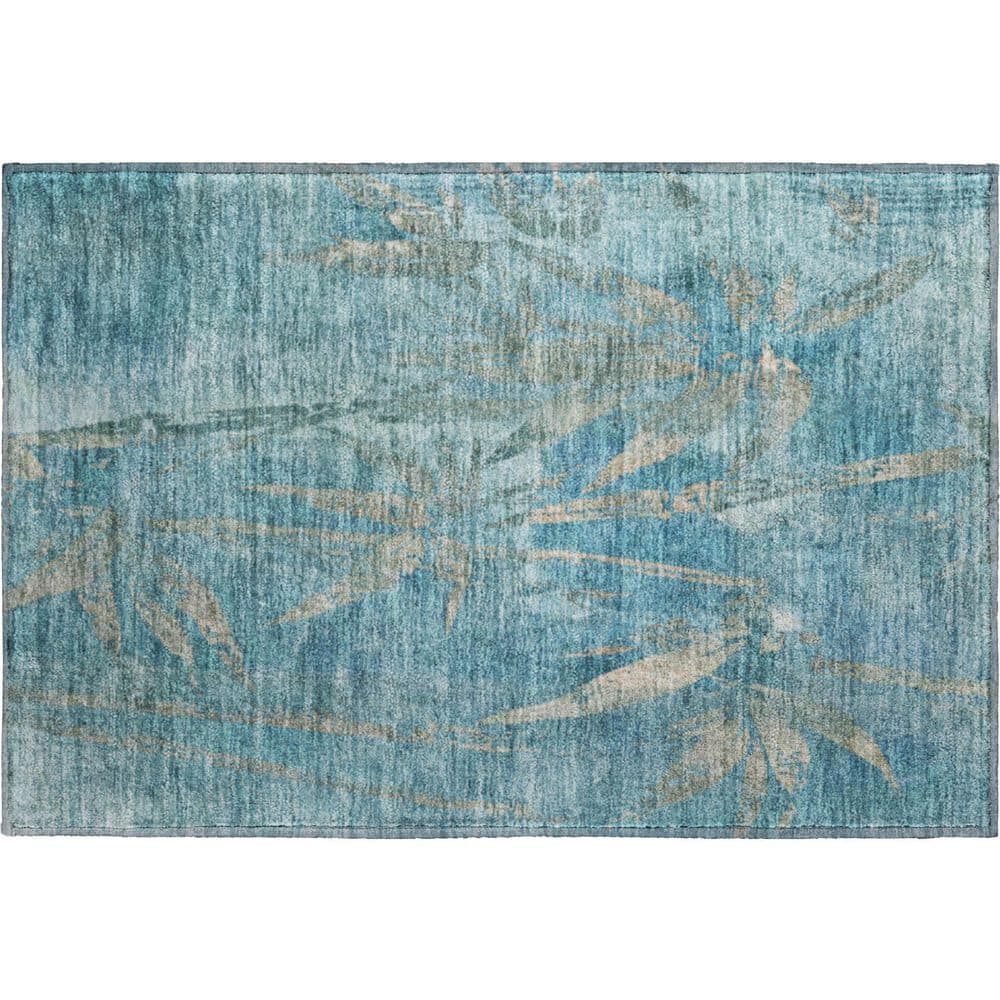 Mayfield Premium Machine Washable Abstract AMF2222 Seafoam 2 ft. x 3 ft. Accent Rug price history on PriceWatchPro