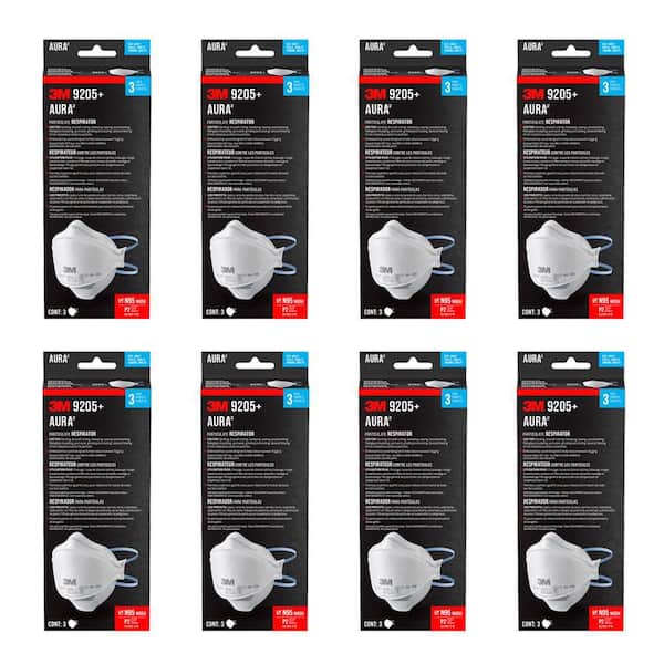 9205+ N95 Aura Particulate Disposable Respirator Foldable (24-Pack)
