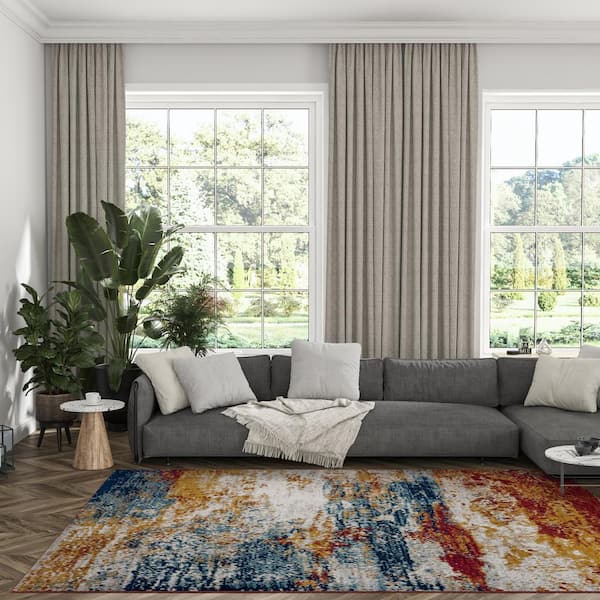 Diamond Abstract Multi-Color 8 ft. x 10 ft. Indoor Area Rug