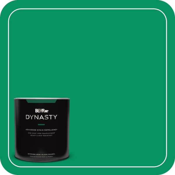 BEHR DYNASTY 1 qt. #470B-6 Emerald Lake Semi-Gloss Enamel Interior Stain-Blocking Paint and Primer