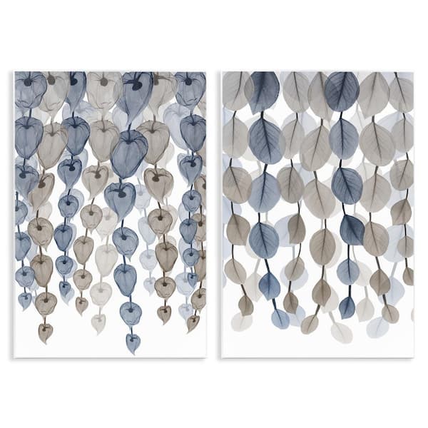 Falling Vines Neutral Leaves by Albert Koetsier 2-Piece Unframed Graphic Art Print Abstract 10 in. x 15 in.