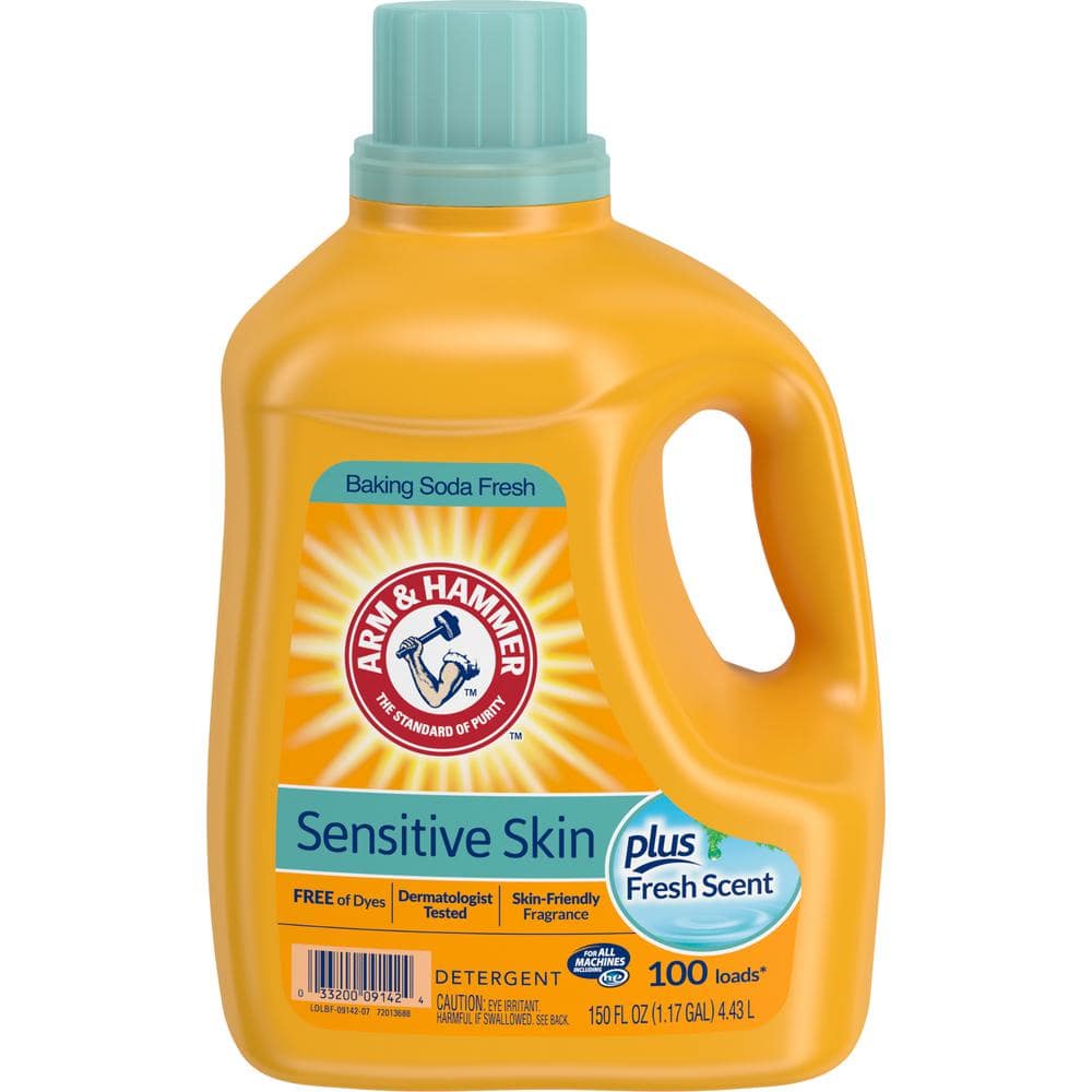 Arm And Hammer 150 Oz Sensitive Skin Plus Scent Liquid Laundry Detergent 09142 The Home Depot 9453