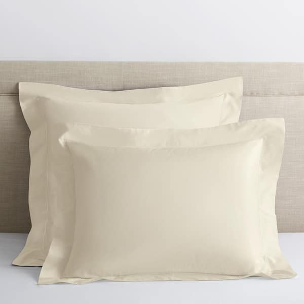 The Company Store Classic Solid Ivory 350-Thread Count Sateen King Sham