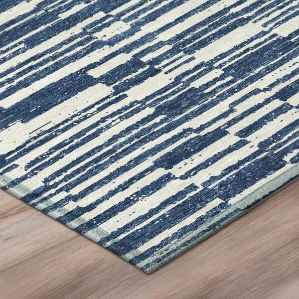Chantille Machine Washable Indoor/Outdoor Abstract ACN2907 Navy 3 ft. x 5 ft. Area Rug
