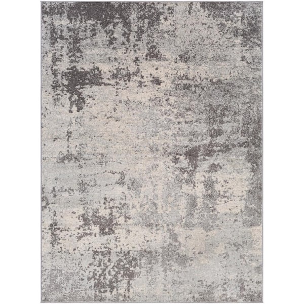 Livabliss Raylee Medium Gray 5 ft. 3 in. x 7 ft. 3 in. Area Rug