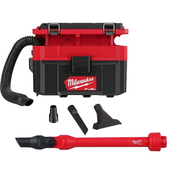 Milwaukee M18 FUEL PACKOUT Cordless 2.5 Gal Wet/Dry Vacuum w/AIR-TIP 1-1/4 in. - 2-1/2 in. (1-Piece) Pivot Extension Wand