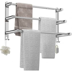 Towel Bars Freely Retractable 17-31 Inches Bathroom Towel Rack with Hooks