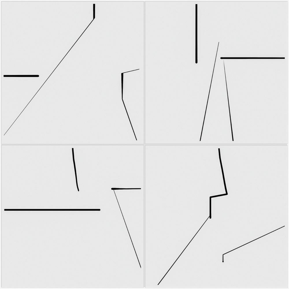 Kenzo 8" x 8" Black and White Porcelain Patterned Tile