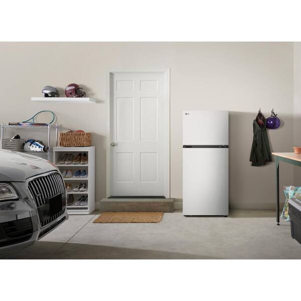 LG 18 cu. ft. Top Freezer Refrigerator in White LT18S1100W - The