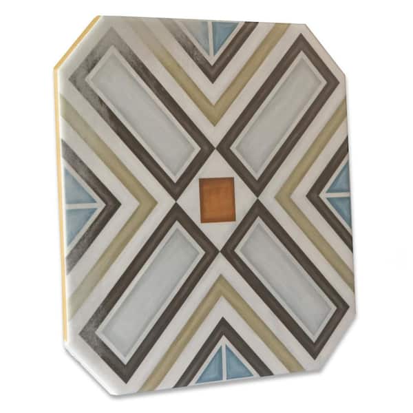 Vaudeville Octagon Deco Ritter 8 in. x 8 in. Porcelain Floor and Wall Tile (10.75 sq. ft. /Case)