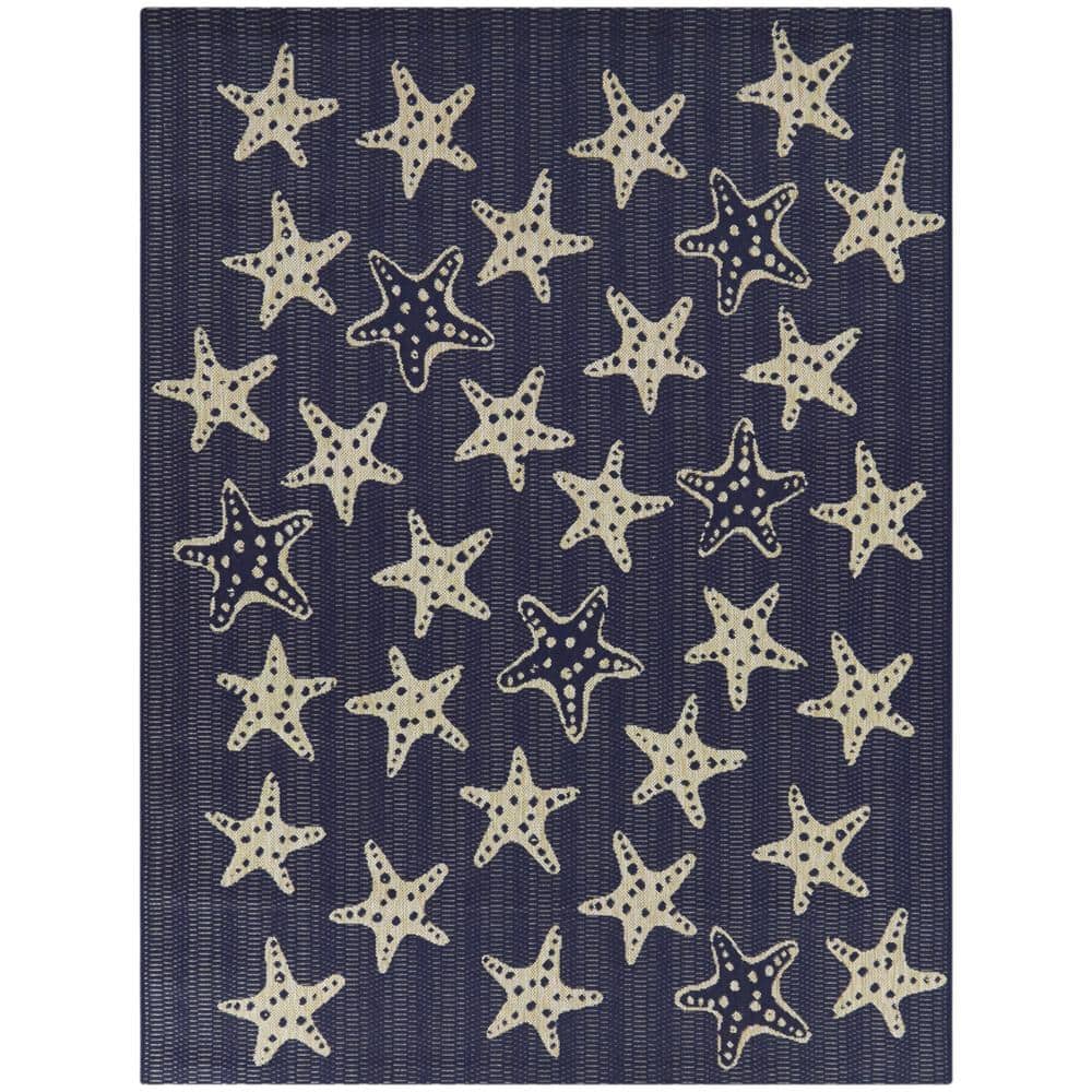 Delmira Navy Blue 8 ft. x 10 ft. Starfish Indoor/Outdoor Area Rug price history on PriceWatchPro
