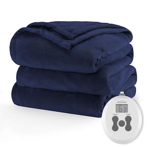 72 in. x 84 in. Nordic Premium Heated Electric Blanket, Full Size, Orion Blue