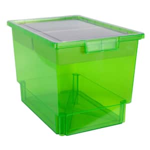 Bin/ Tote/ Tray Divider Kit - Triple Depth 12" Bin in Neon Green - 1 pack