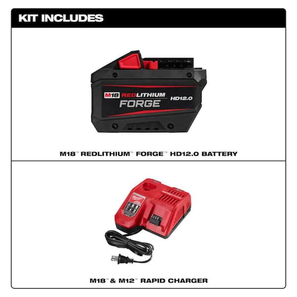 M18 18-Volt Lithium-Ion REDLITHIUM FORGE Starter Kit with 12. 0Ah Battery and Charger