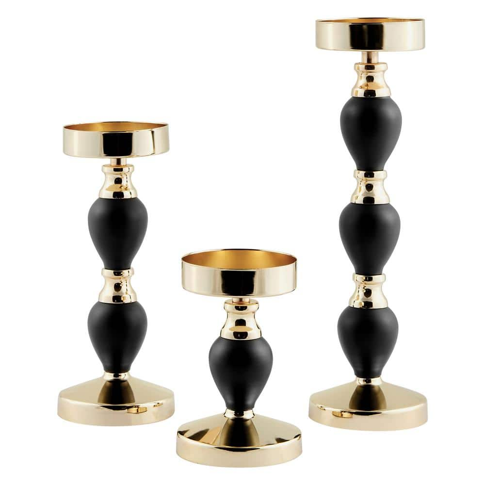 New set of deals 2 black and gold bat candle holders