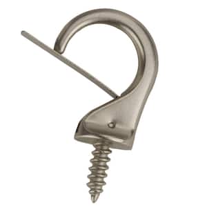 Everbilt 1-1/2 in. Brass-Plated Steel Cup Hooks (2 per Pack