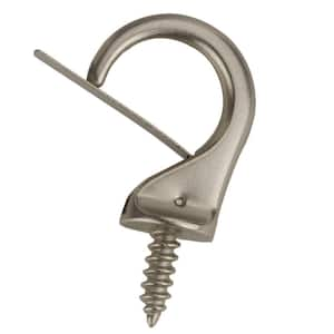 OOK Nickel Cup Hooks, 7/8, Screw-in Cup Hooks, 40 Pieces