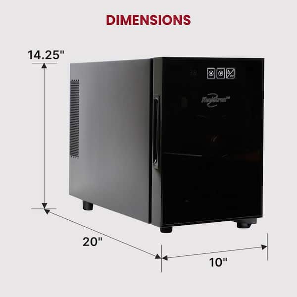 Koolatron - Thermoelectric 6 Bottle Wine Cellar Cooling Unit in Black with UV Protected Glass Door