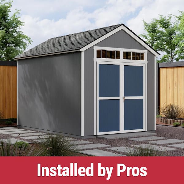 Majestic Do-It-Yourself 8 ft. x 12 ft. Outdoor Wood Storage Shed with transom windows and wrap around loft (96 sq. ft.)