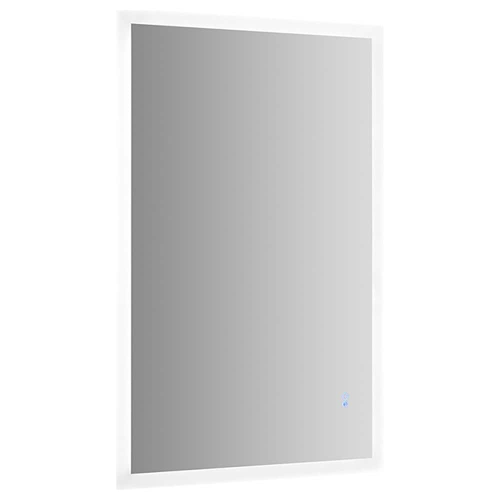 Sleek 48"x30" Frameless Rectangular Vanity Mirror with LED & Fog-Free Technology
