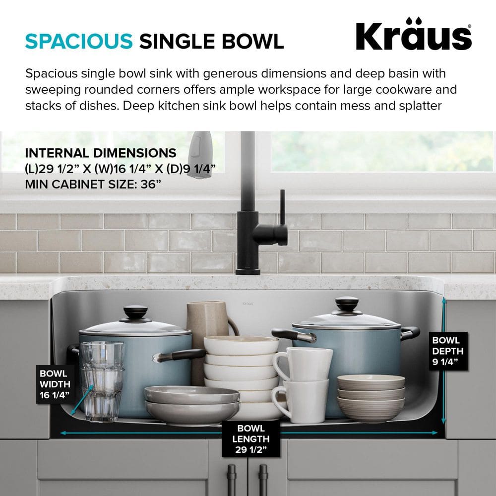 Premier 31.5-inch Stainless Steel Undermount Single Bowl Kitchen Sink