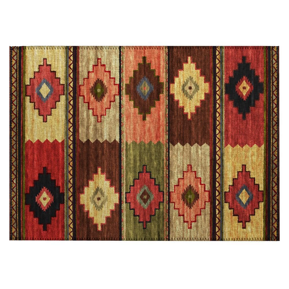 Addison Rugs Sonora Brown 1 ft. 8 in. x 2 ft. 6 in. Geometric Indoor ...