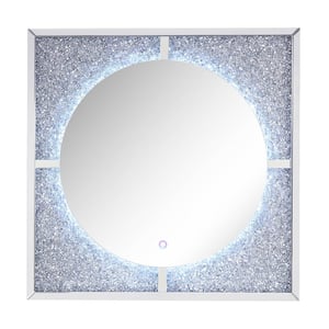 39 in. H x 39 in. W Modern Round Framed Accent Mirror
