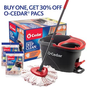 EasyWring Deep Clean Microfiber Spin Mop with Bucket System and 2 Extra Deep Clean Mop Head Refills